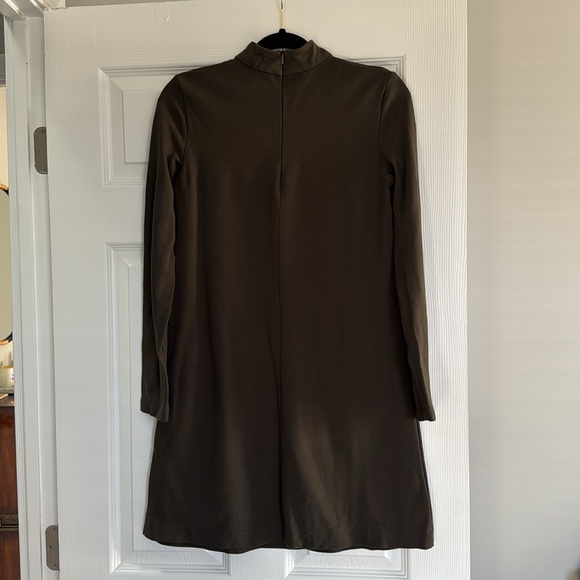 ZARA SIZE MEDIUM mock turtleneck dress green - Picture 2 of 8
